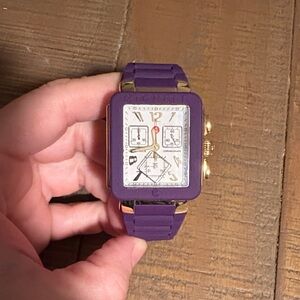 Michele purple jelly watch